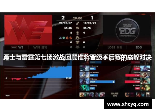 勇士与雷霆第七场激战回顾谁将晋级季后赛的巅峰对决